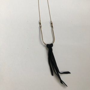 Leather tassel necklace